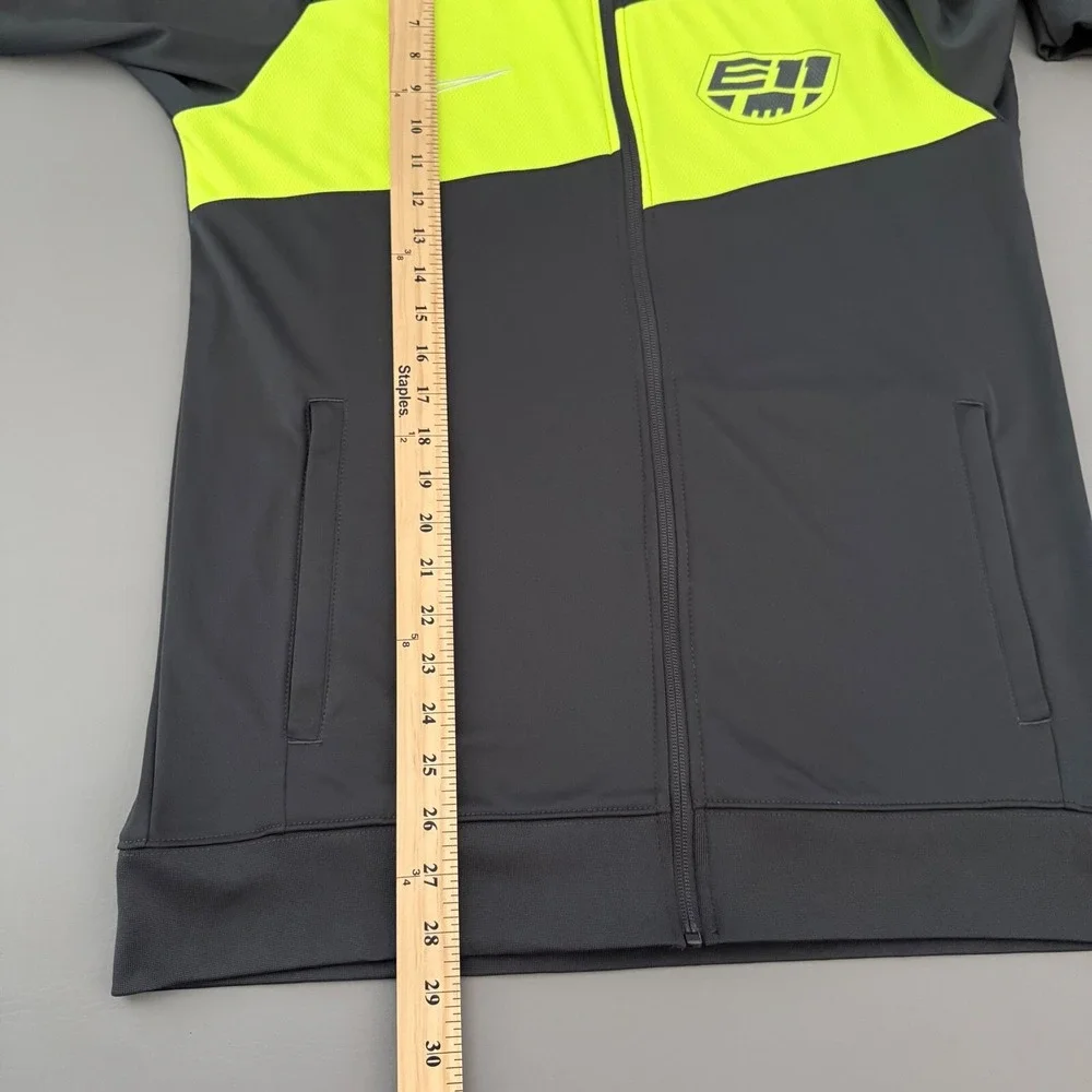 Nike Dri-FIT Full Zip Track Jacket‎ Black Yellow Mens Large Soccer Warm-Up